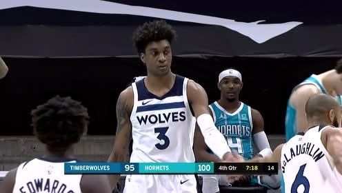 【NBA录像回放 原声】森林狼vs黄蜂第4节 英文原声回放