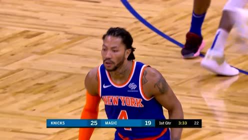 【NBA集锦】罗斯弧顶轻松松助攻 兰德尔飙中三分球