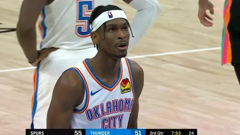 【NBA录像回放 国语】马刺vs雷霆第3节中文解说回放