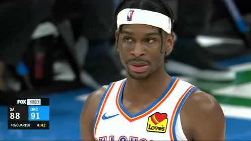 【NBA录像回放 国语】马刺vs雷霆第4节英文原声回放