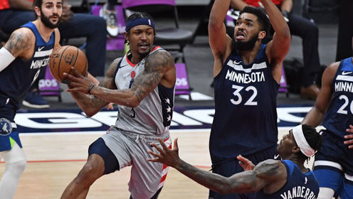 【NBA集锦】森林狼112-128奇才 比尔34分威少三双奇才送森林狼7连败