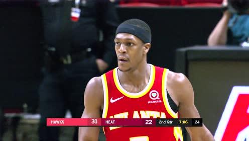 【NBA录像回放 国语】老鹰vs热火精华回放 老鹰五人上双终结热火6连胜