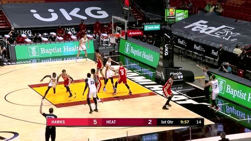 【NBA集锦】奥利尼克底角接球 抬手三分应声入网