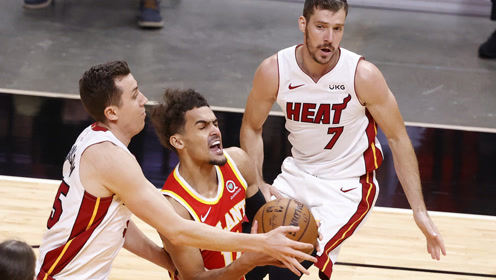 【NBA集锦】老鹰94-80热火 老鹰五人上双终结热火6连胜
