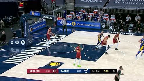 【NBA集锦】特纳接球就投 抬手三分打板命中