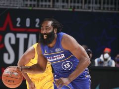 哈登全明星三分命中总数超越詹皇，成为全明星三分王！