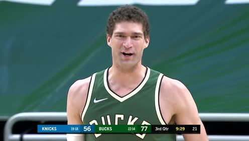 【NBA录像回放 国语】尼克斯vs雄鹿第3节英文原声回放