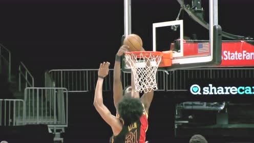 【NBA集锦】阿伦篮下没能筑起防线 奈特的滞空隔扣让人抓狂