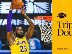 詹姆斯成为历史上首位在35岁还能砍下10次三双的球员