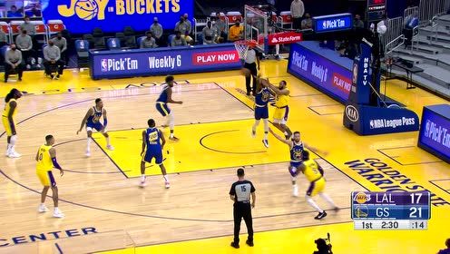 【NBA集锦】球一脱手就知有没有 库里急停三分姿势帅气