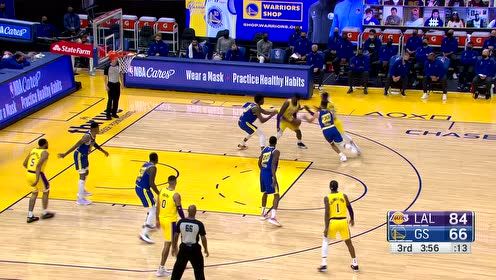 【NBA集锦】湖人128-97勇士 詹姆斯三双库里27分湖人大胜勇士两连胜