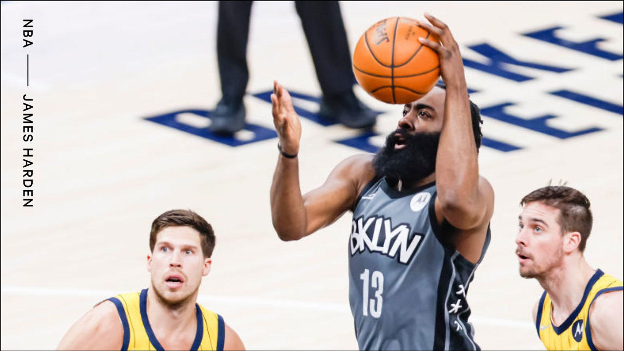 【NBA集锦】哈登40+10+15刷爆篮网队史纪录，为拿三双坚持到最后一回合