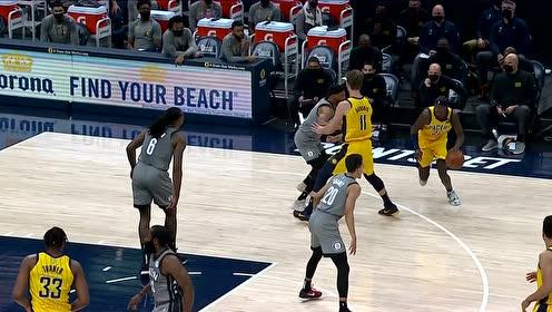 【NBA集锦】撤步干拔三分开火 勒维尔外线甩狙正中靶心