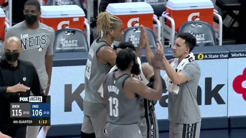 【NBA集锦】一锤定音 哈登突破分球助飞克拉克斯顿红姐暴扣