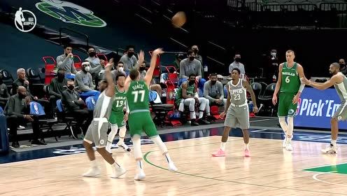 【NBA集锦】东契奇超远3+1准压哨 小卡无奈摊手是他自己撞上来的