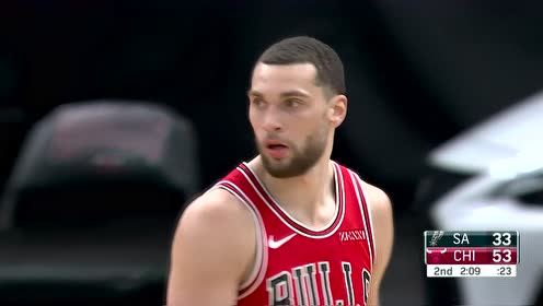 【NBA录像回放 国语】马刺vs公牛第2节中文解说回放