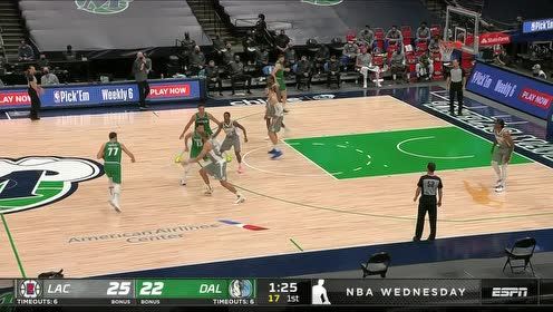 【NBA录像回放 原声】快船vs独行侠第1节英文原声回放