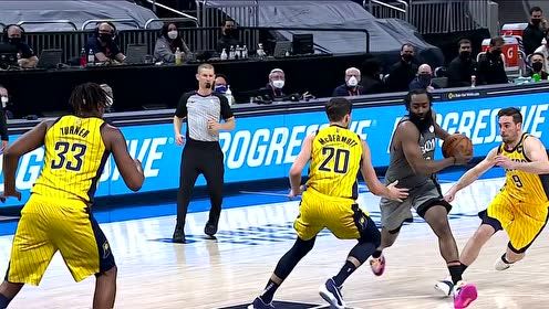 【NBA集锦】哈登vs步行者集锦 全场40+10+15超神发挥掀翻步行者