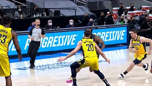 【NBA集锦】碾压突破仙人指路 哈登勇闯敌营抛投2+1打进