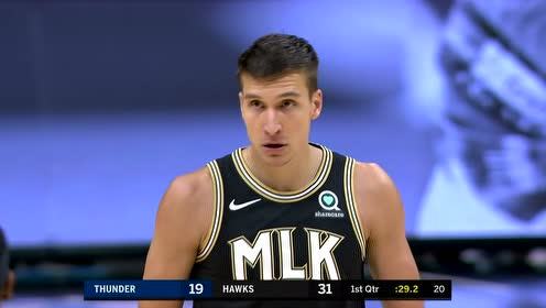 【NBA录像回放 国语】雷霆vs老鹰第1节中文解说回放