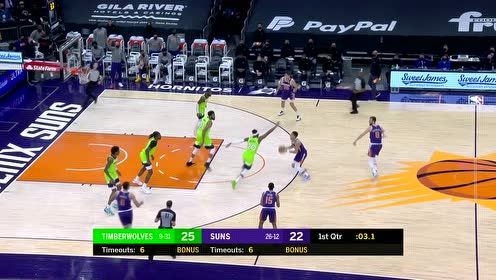 【NBA集锦】布克vs森林狼集锦 空砍35+6+4极限上篮空接暴扣技压群雄