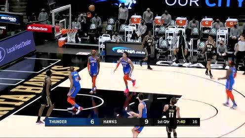 【NBA集锦】特雷杨撤步长两分洞穿球网 赫尔特连线科林斯空接暴扣