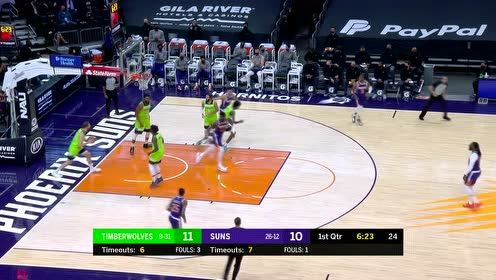 【NBA集锦】空有一身腱子肉！唐斯鬼手抢断滑翔战斧劈扣给艾顿上课