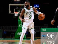 NBA常规赛：凯尔特人112-96战胜魔术，结束连败