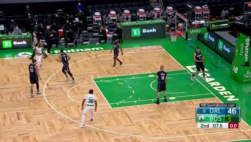 【NBA集锦】张弓搭箭！塔图姆借助掩护三分一箭穿心