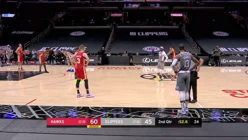 【NBA集锦】老鹰vs快船第2节中文解说回放