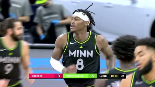 【NBA集锦】开场就火热 唐斯先送三分穿云再妙传范德比尔特