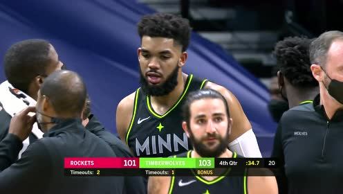 【NBA录像回放 原声】火箭vs森林狼第4节英文原声回放