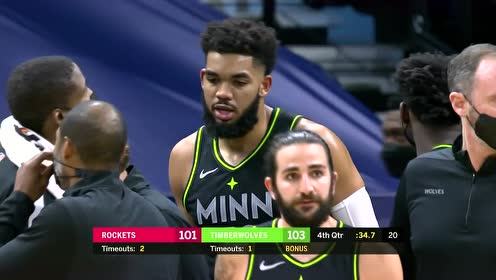 【NBA集锦】火箭钟爱101？ 森林狼打出22-0进攻高潮逆转火箭