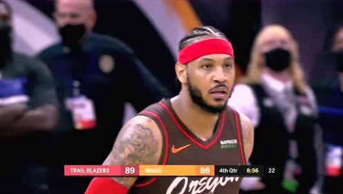 【NBA集锦】你还嫩小老弟 安东尼横移跳投得手