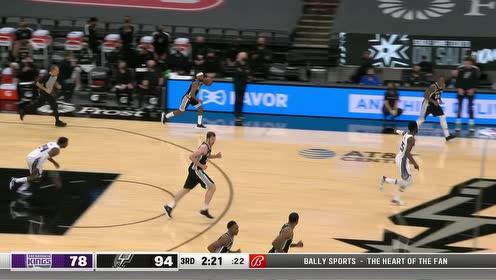 【NBA录像回放 原声】国王vs马刺第3节原声解说回放