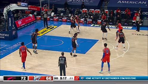 【NBA录像回放 国语】猛龙vs雷霆精华回放 特伦特31分雷霆七人得分上双力克猛龙