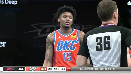 【NBA录像回放 原声】猛龙vs雷霆第2节英文解说回放