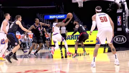 【2021年04月02日 掘金vs快船集锦】脚踩莲花突破内线 巴顿丝滑突破冲击快船防线