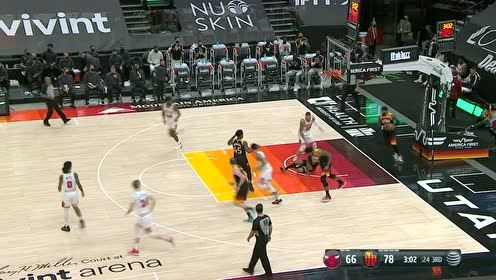【2021年04月03日 公牛vs爵士集锦】进攻行云流水 瓦伦丁旋转跳跃过掉防守抬手上篮