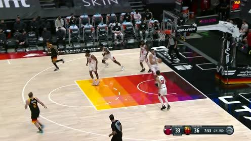 【2021年04月03日 公牛vs爵士集锦】萨托兰斯基移花接木击地妙传 武切维奇接球抬手打进顺理成章