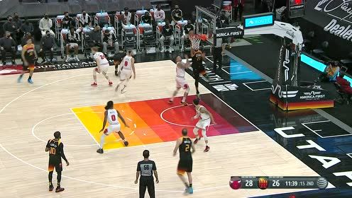 【2021年04月03日 公牛vs爵士集锦】戈贝尔vs公牛集锦 全场19+12生凿篮筐遮天大帽统领攻防