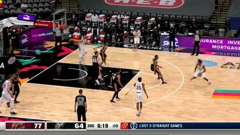 【2021年04月06日 骑士vs马刺集锦】双枪开火轰炸篮筐 塞克斯顿加兰连续三分正中靶心