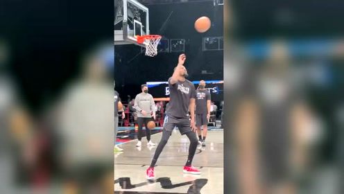 【2021年04月08日 鹈鹕vs篮网集锦】杜兰特赛前训练弹无虚发 双手暴扣很轻松