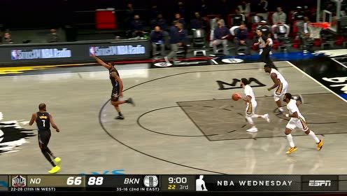 【2021年04月08日 鹈鹕vs篮网集锦】篮球就像黏在他手上 欧文大秀花式运球干拔迎射双人