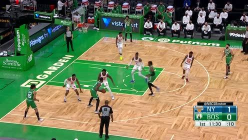 【2021年04月08日 尼克斯vs凯尔特人集锦】开场敲山震虎 杰伦布朗中投+造对手失误