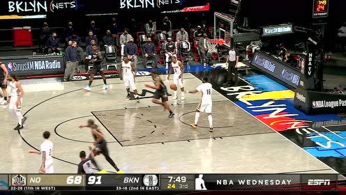 【2021年04月08日 鹈鹕vs篮网集锦】杜兰特vs鹈鹕集锦 替补复出100%命中率砍17分