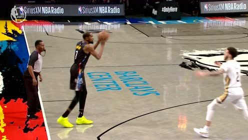 【2021年04月08日 鹈鹕vs篮网集锦】杜兰特主动伸手要球 接球就射得分太轻松