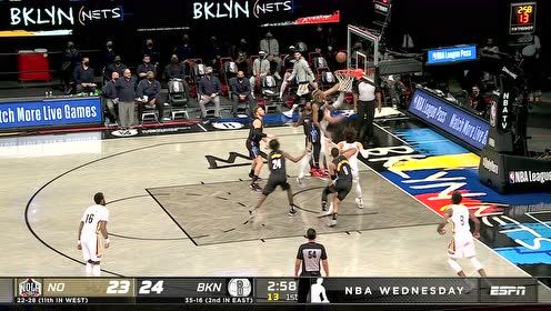 【2021年04月08日 鹈鹕vs篮网集锦】欧文vs鹈鹕集锦 24分6助攻展现高效水准