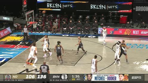 【2021年04月08日】鹈鹕vs篮网第4节英文原声回放