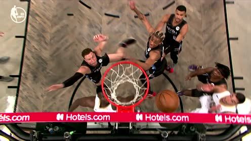 【2021年04月08日 鹈鹕vs篮网集锦】锡安不打硬打巧 空中高难拉杆绕过两人防守展现滞空